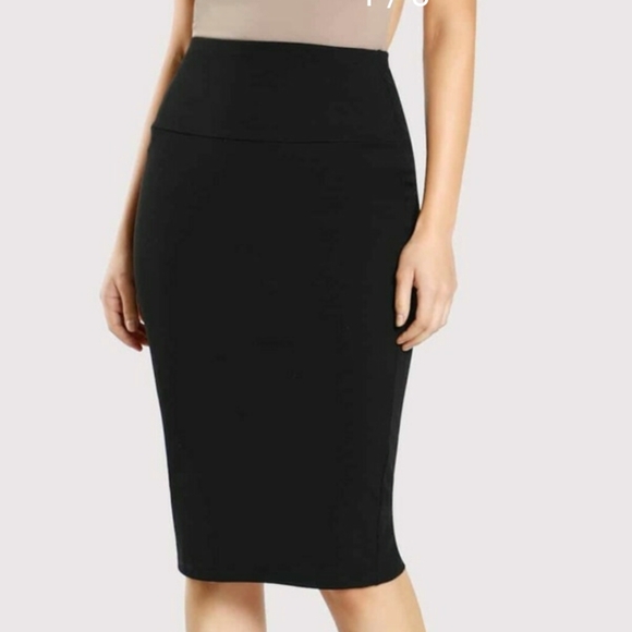 H&M Dresses & Skirts - Cotton blend pencil stretchy skirt XS black